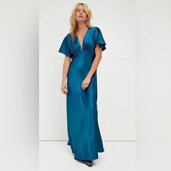 Free People Dresses & Skirts - NWOT Free People Beatrice Maxi Dress in Palace Peacock in Sz XS